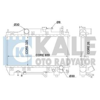 KALE TOYOTA Радиатор охлаждения с АКПП Avensis 2.0 97- KALE OTO RADYATOR 342190