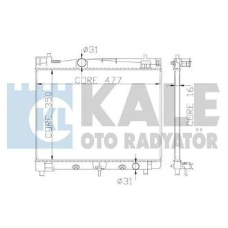 KALE TOYOTA Радиатор охлаждения с АКПП Yaris 1.0/1.3 05- KALE OTO RADYATOR 342210 (фото 1)