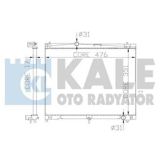 KALE TOYOTA Радиатор охлаждения Yaris 1.0/1.3 05- KALE OTO RADYATOR 342215 (фото 1)