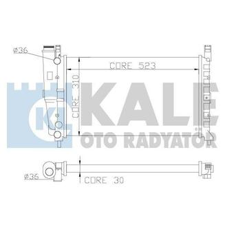 KALE FIAT Радиатор охлаждения Fiorino 1.4/1.6 94- KALE OTO RADYATOR 342265 (фото 1)