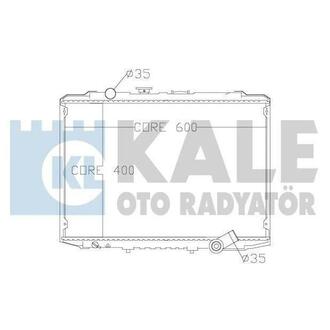 KALE HYUNDAI Радиатор охлаждения H-100 2.5D 93- KALE OTO RADYATOR 342290