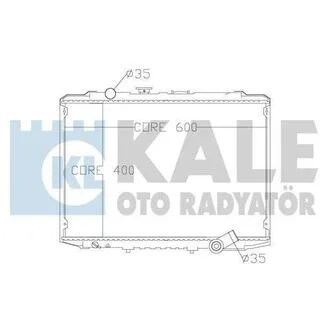 KALE HYUNDAI Радиатор охлаждения H-100 2.5D 93- KALE OTO RADYATOR 342290
