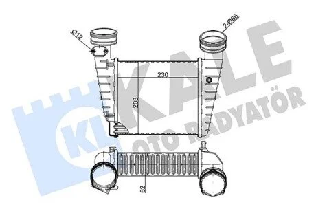 KALE VW Интеркулер Passat,Skoda SuperB I 1.8T 20V 00- KALE OTO RADYATOR 342375