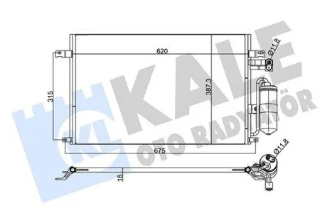 Радіатор кондиціонера Chevrolet Epica KALE OTO RADYATOR 342510