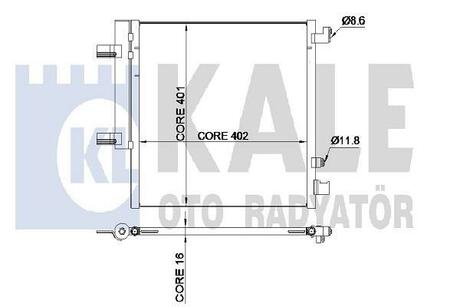 KALE CHEVROLET Радиатор кондиционера Spark 1.0/1.2 10- KALE OTO RADYATOR 342515 (фото 1)