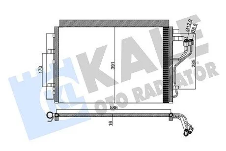 Радиатор кондиционера Hyundai Elentra (11-), i30 (12-)/KIA Ceed (12-), Cerato (1 KALE OTO RADYATOR 342525