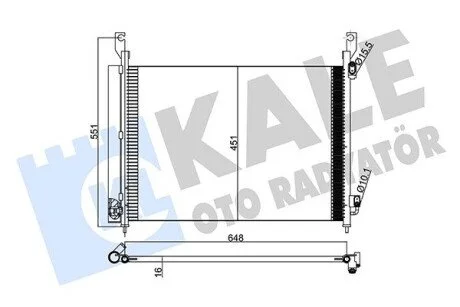 Радіатор кондиціонера Renault Koleos I KALE OTO RADYATOR 342575