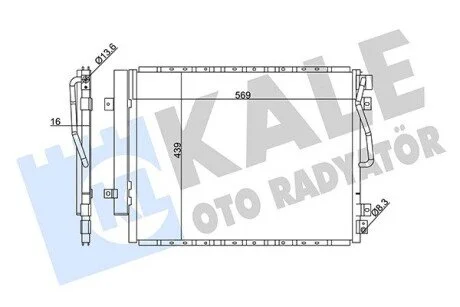 Радиатор кондиционера Kia SorentoI Condenser KALE OTO RADYATOR 342625