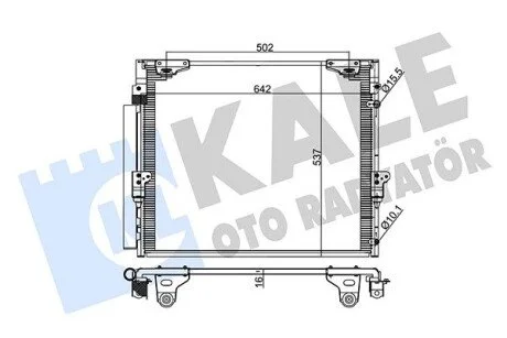 KALE TOYOTA Радиатор кондиционера 200 07- KALE OTO RADYATOR 342645