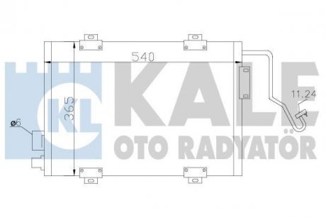KALE RENAULT Радиатор кондиционера Clio II 98- KALE OTO RADYATOR 342810 (фото 1)