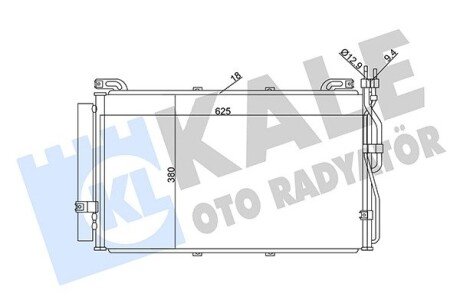 KALE HYUNDAI Радиатор кондиционера Matrix 1.5CRDi 01- KALE OTO RADYATOR 342995