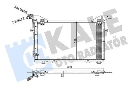 KALE DB Радиатор кондиционера W210 KALE OTO RADYATOR 343045