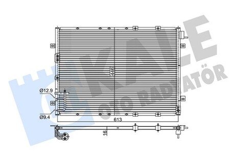 Радиатор кондиционера KIA Sorento (02-) KALE OTO RADYATOR 343115