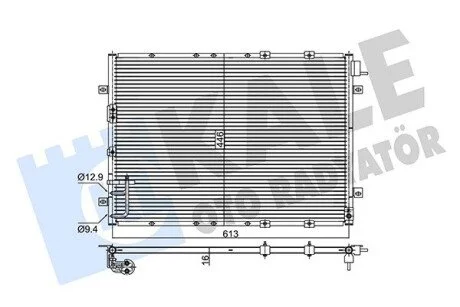 Радиатор кондиционера KIA Sorento (02-) KALE OTO RADYATOR 343115