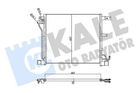 Радиатор кондиционера Nissan Juke KALE OTO RADYATOR 343165