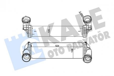 Радіатор інтеркулера BMW (F16/F86)/ X5 (E70/F15/F85)/X6 (E71/E72) 2.0D/3.0D 07- KALE OTO RADYATOR 344810 (фото 1)