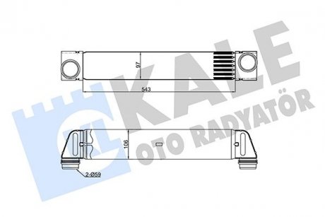 Радіатор інтеркулера BMW 5 (E60) 2.5D/3.0D (M57) 02-10 KALE OTO RADYATOR 344815