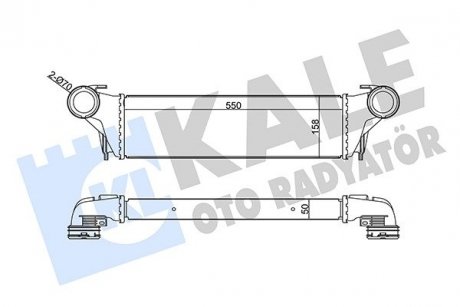 KALE BMW Интеркулер X5 E53 3.0d 03- KALE OTO RADYATOR 344845 (фото 1)