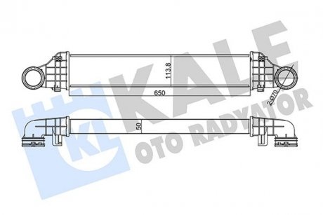 KALE DB Интеркулер W211 200/220CDI 02- KALE OTO RADYATOR 344975 (фото 1)