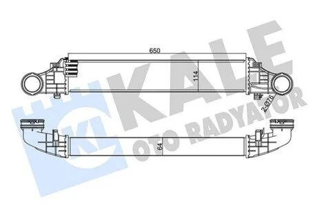 Радіатор інтеркулера MB E-class (W211) 02-09 KALE OTO RADYATOR 344985