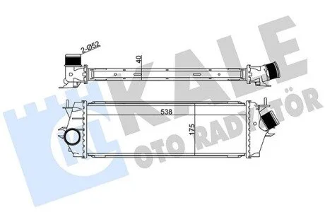 Интеркулер Nissan Primastar, Opel VIVaro A, Renault Trafic II KALE OTO KALE OTO RADYATOR 345030