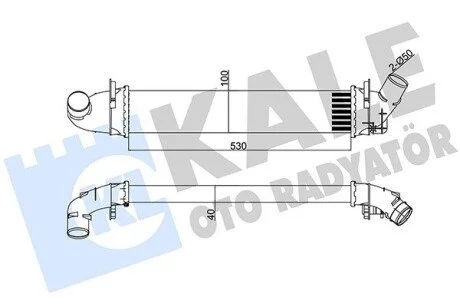 Интеркулер Dacia Logan - Renault Logan I, Logan Express Intercooler KALE OTO RADYATOR 345080