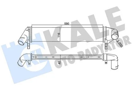 Интеркулер Renault Logan (05-) KALE OTO RADYATOR 345085