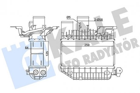 Радіатор інтеркулера Toyota Avensis/Corolla 2.0 D-4D 99-09 KALE OTO RADYATOR 345135 (фото 1)