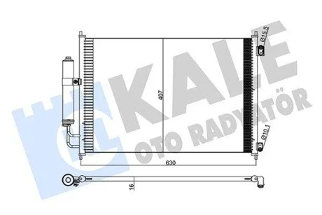 Радіатор кондиціонера Nissan X-Trail Condenser KALE OTO RADYATOR 345275