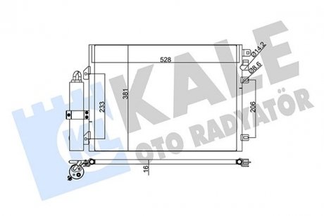 KALE RENAULT Радиатор кондиционера Sandero,Logan 1.4/1.6 KALE OTO RADYATOR 345285 (фото 1)