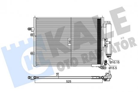 KALE RENAULT Радиатор кондиционера Ckio III,Modus 04- KALE OTO RADYATOR 345310 (фото 1)