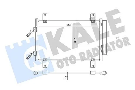 KALE CITROEN Радиатор кондиционера Jumper,Fiat Ducato,Peugeot 2.0/2.8HDI 02- KALE OTO RADYATOR 345350