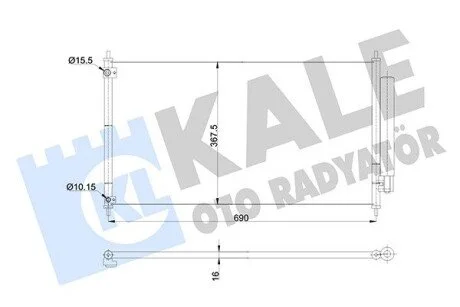Радіатор кондиціонера Honda Accord IX M/A KALE OTO RADYATOR 345405