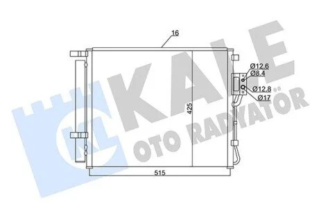 Радиатор кондиционера Hyundai Santa Fe II KALE OTO RADYATOR 345435