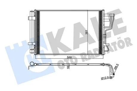 Радиатор кондиционера Kia Ceed, Ceed SW, Pro Ceed KALE OTO RADYATOR 345455