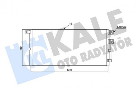 KALE JAGUAR Радиатор кондиционера X-Type 2.0d/2.2d 03- KALE OTO RADYATOR 345480 (фото 1)