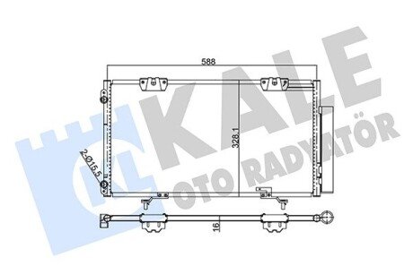 KALE TOYOTA Радиатор кондиционера Avensis 97- KALE OTO RADYATOR 345580