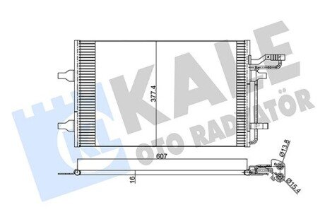 KALE VOLVO Радиатор кондиционера C30,C70 II,S40 II,V50 07- KALE OTO RADYATOR 345590