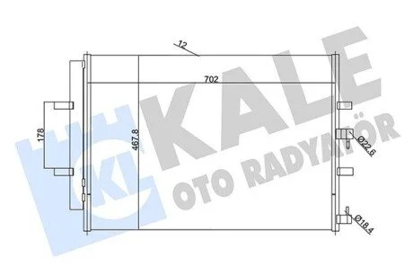 Радіатор кондиціонера Ford Tourneo Custom, Transit KALE OTO RADYATOR 345695