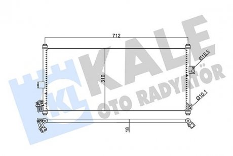 KALE NISSAN Радиатор кондиционера Almera II 00- KALE OTO RADYATOR 345790 (фото 1)