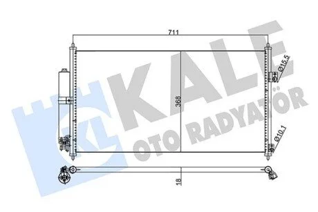 Радіатор кондиціонера Nissan X-Trail KALE OTO RADYATOR 345795