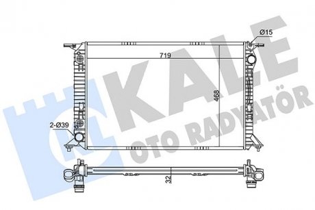 KALE VW Радиатор охлаждения Audi A4/5 KALE OTO RADYATOR 345860 (фото 1)