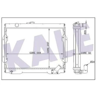KALE MITSUBISHI Радиатор охлаждения L200 2.5D/TD 86- KALE OTO RADYATOR 345985