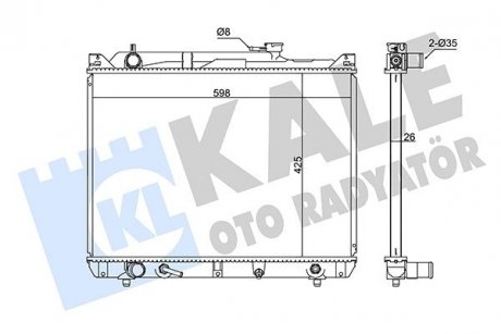 KALE SUZUKI Радиатор охлаждения Grand Vitara I 2.7 01- KALE OTO RADYATOR 346035