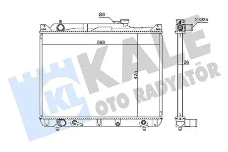 KALE SUZUKI Радиатор охлаждения Grand Vitara I 2.7 01- KALE OTO RADYATOR 346035