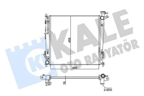 KALE HYUNDAI Радиатор охлаждения ix35,Kia Sportage 2.0CRDi 10- KALE OTO RADYATOR 346155