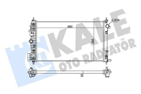KALE OPEL Радиатор охлаждения Insignia 2.0 Turbo 08- KALE OTO RADYATOR 346185