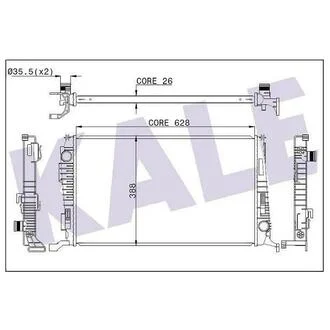Радиатор охлаждения Duster 1.5 (10-) МКПП KALE OTO RADYATOR 346205
