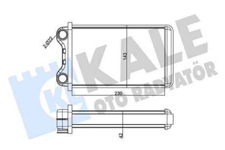 KALE AUDI Радіатор опалення A4 00-, SEAT KALE OTO RADYATOR 346245