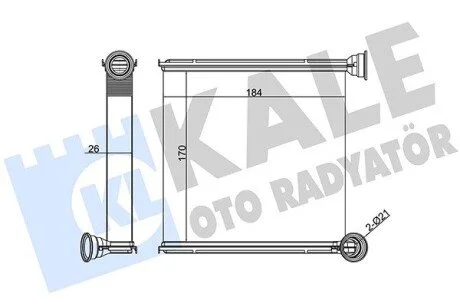 Радіатор обігрівача Audi A3 - Seat Leon, Leon Sc, Leon St - Skoda Octavia KALE OTO RADYATOR 346265